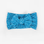 Ayla Wide Bow Headband - Blue Floral