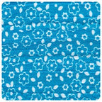 Ayla Wide Bow Headband - Blue Floral