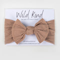 Ayla Wide Bow Headband - Butterscotch