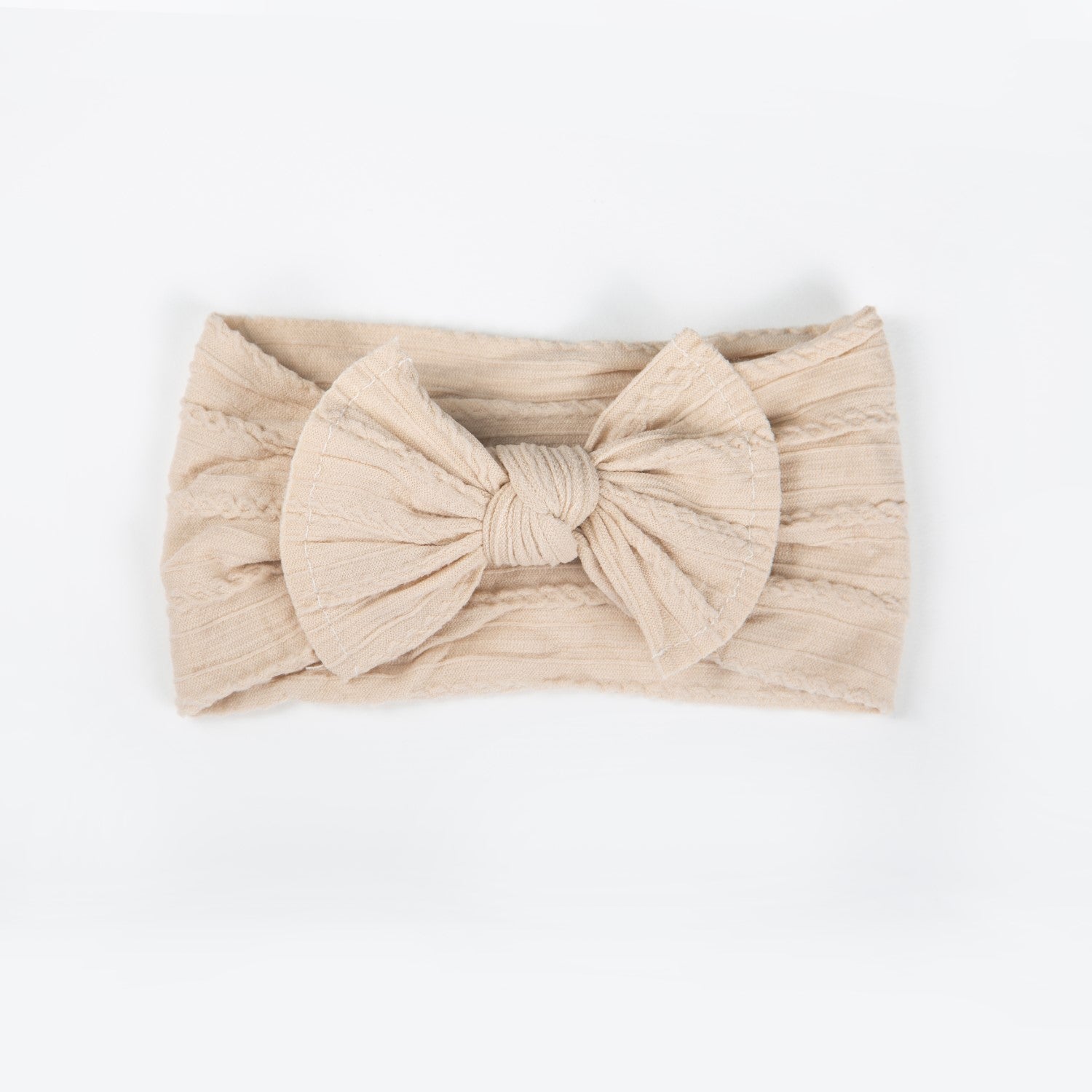 Ayla Wide Bow Headband - Champagne