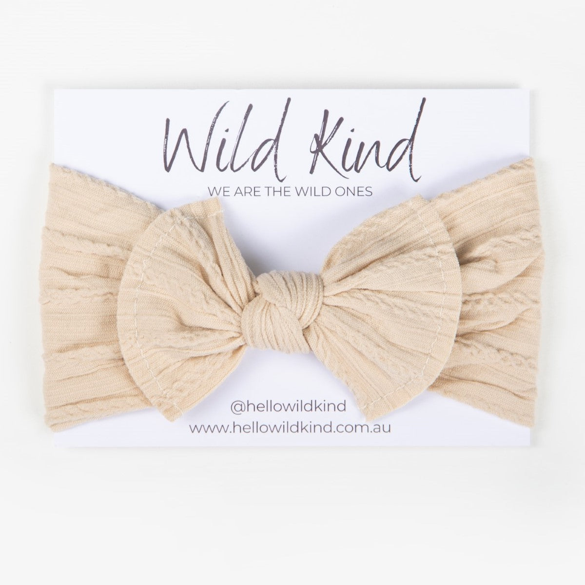 Ayla Wide Bow Headband - Champagne
