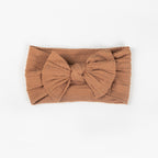 Ayla Wide Bow Headband - Cinnamon
