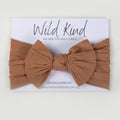Ayla Wide Bow Headband - Cinnamon