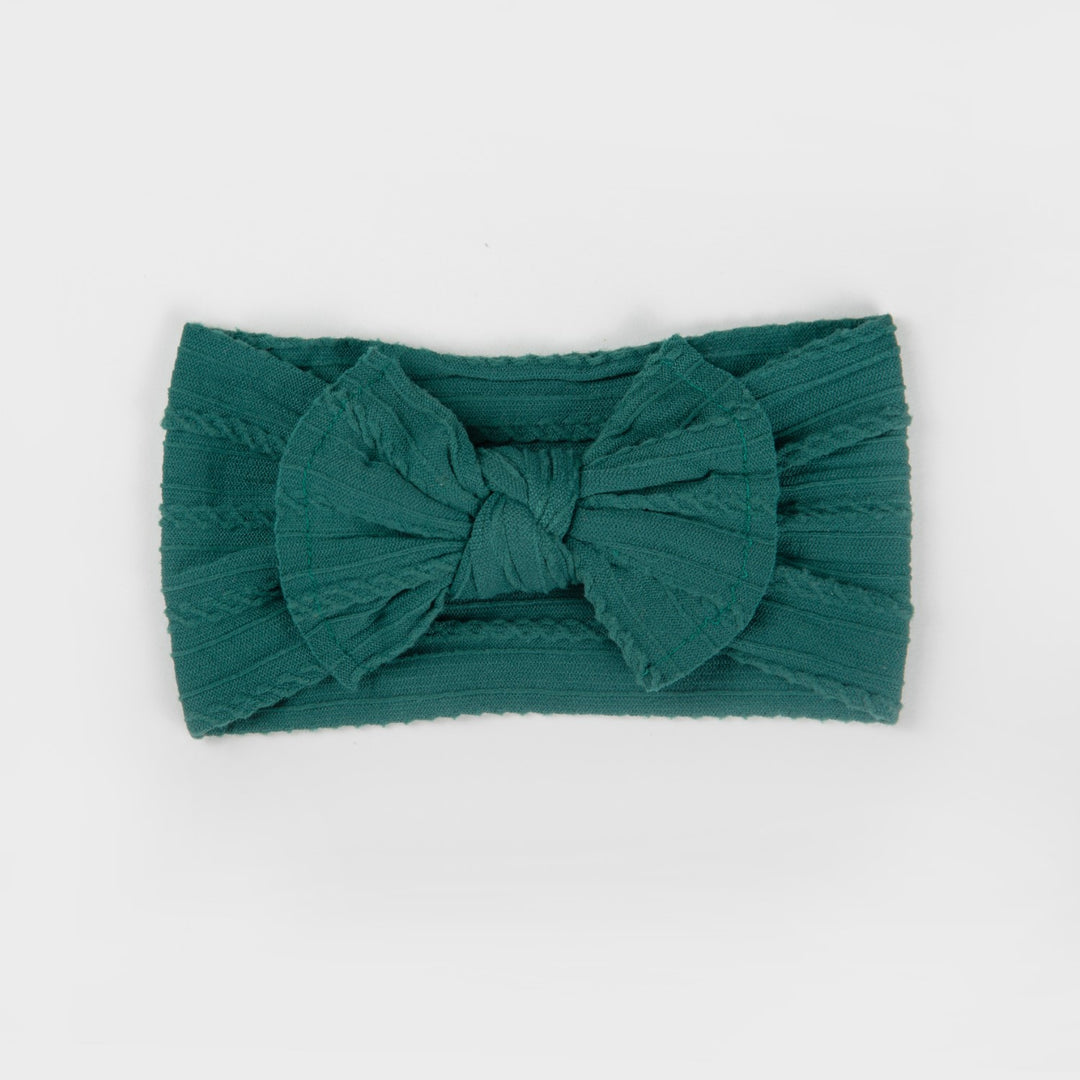 Wild Kind Ayla Wide Bow Headband - Forest