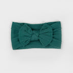 Ayla Wide Bow Headband - Forest