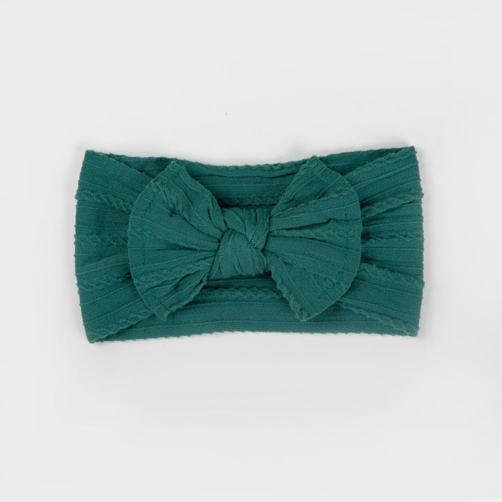 Wild Kind Ayla Wide Bow Headband - Forest