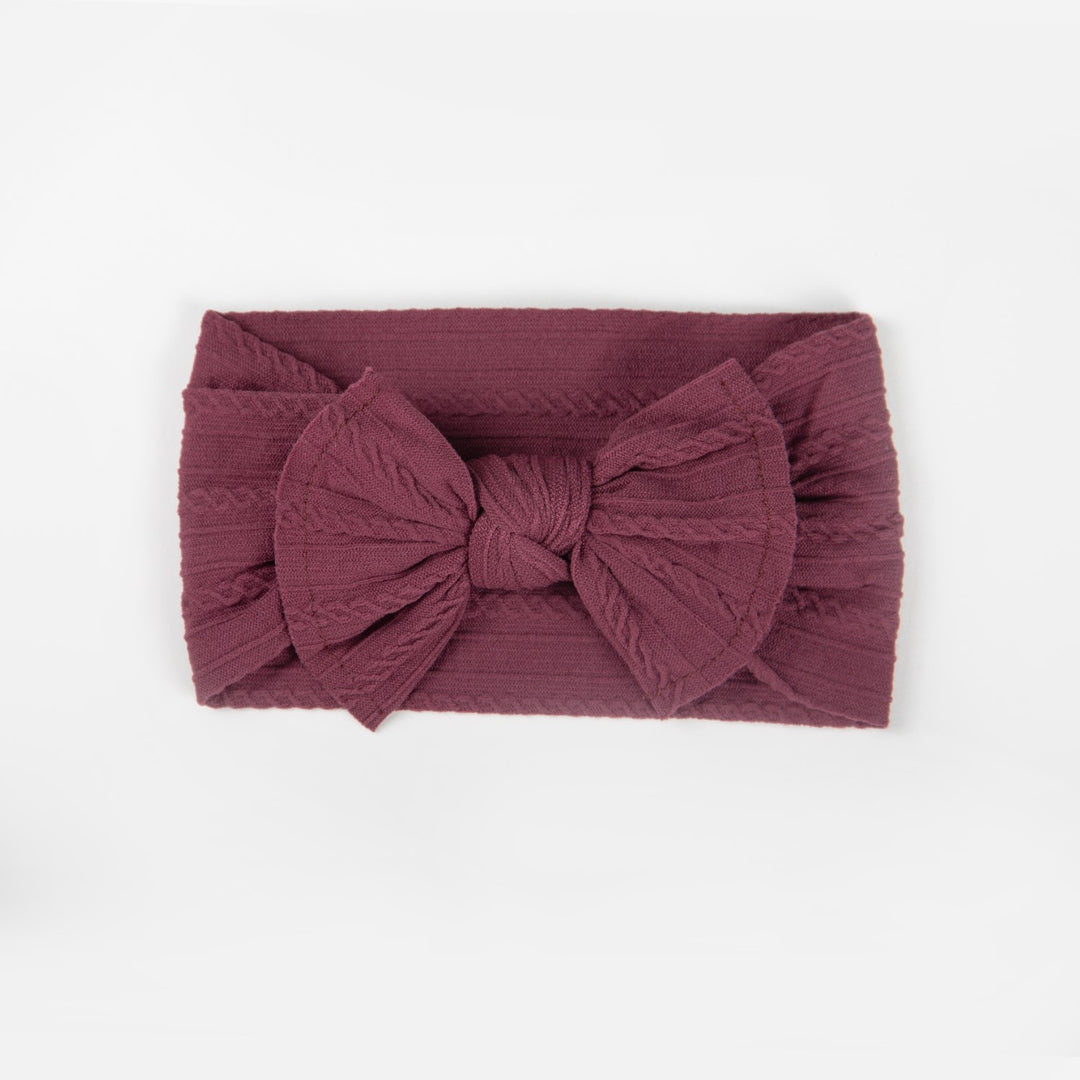 Wild Kind Ayla Wide Bow Headband - Grape