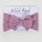 Ayla Wide Bow Headband - Lavender