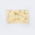 Ayla Wide Bow Headband - Lemon