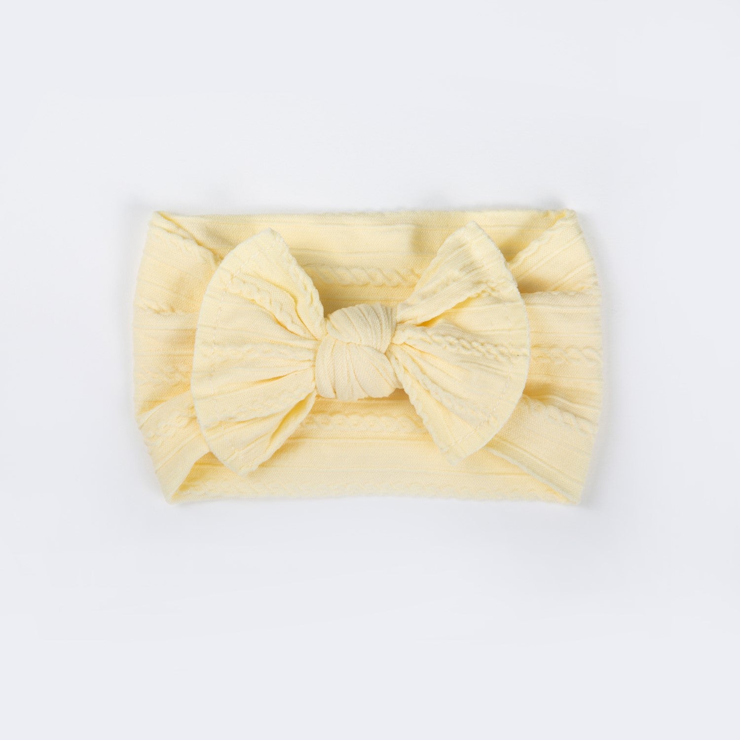 Ayla Wide Bow Headband - Lemon