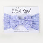Ayla Wide Bow Headband - Lilac Floral