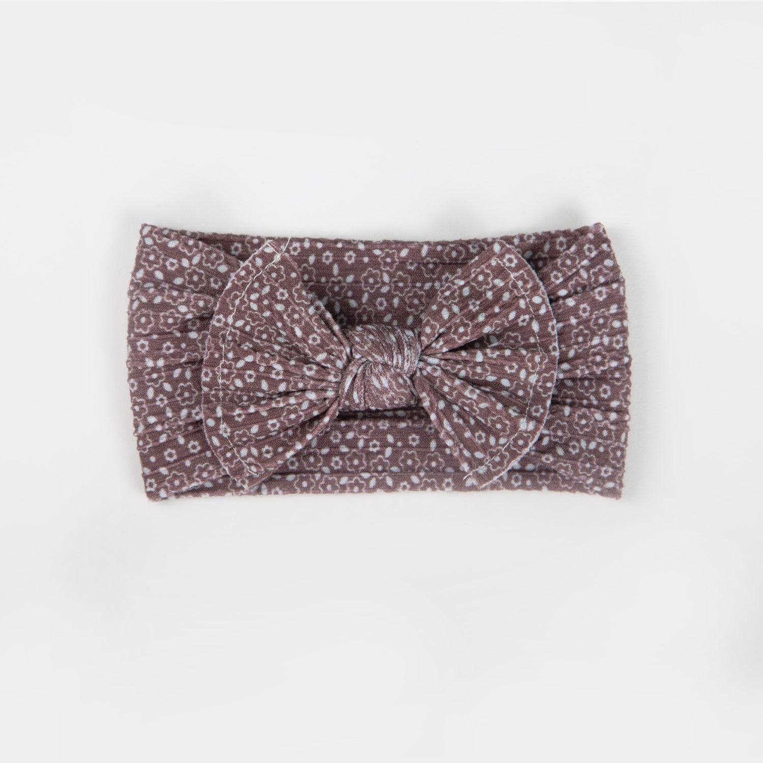 Wild Kind Ayla Wide Bow Headband - Mauve Floral