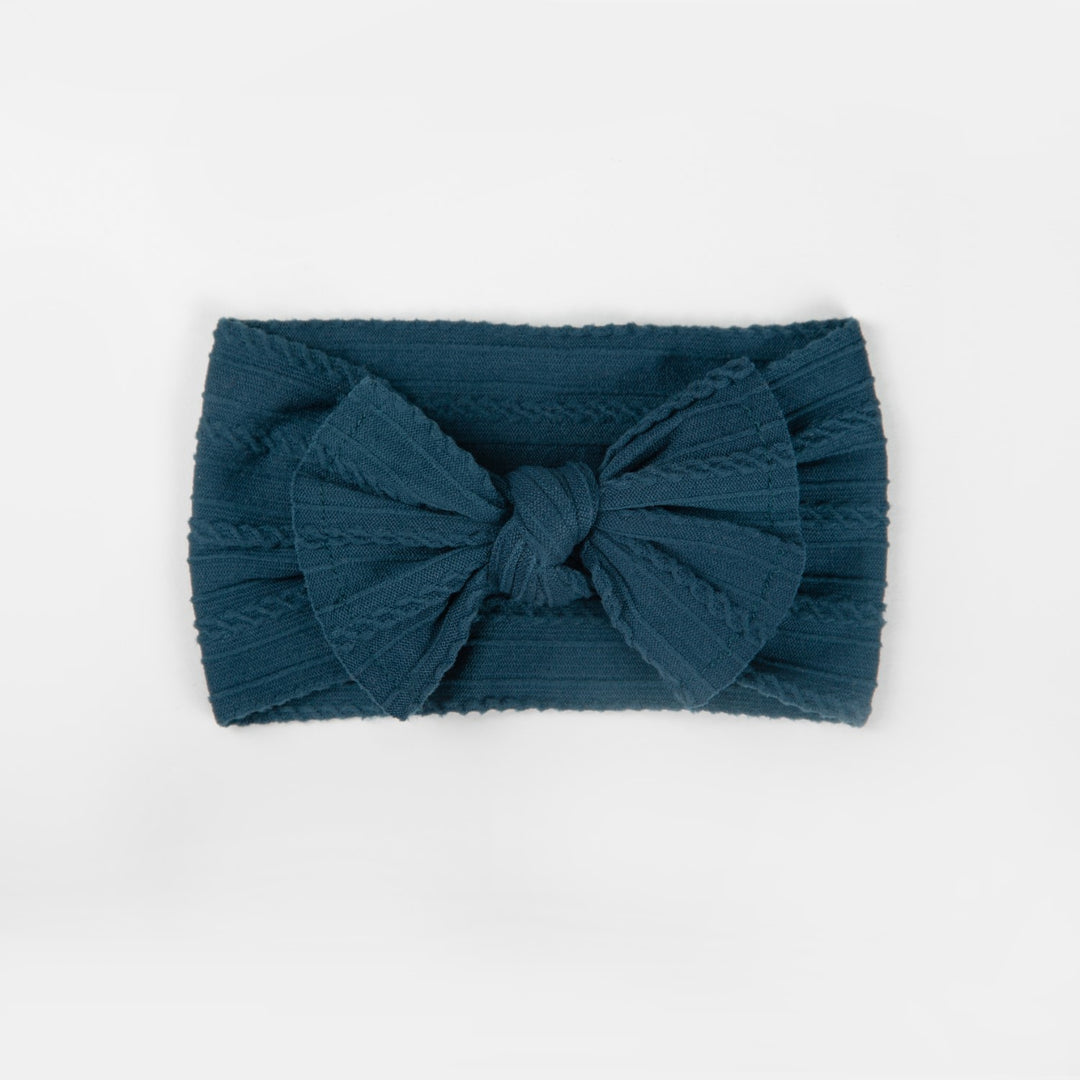 Wild Kind Ayla Wide Bow Headband - Ocean