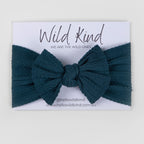 Ayla Wide Bow Headband - Ocean