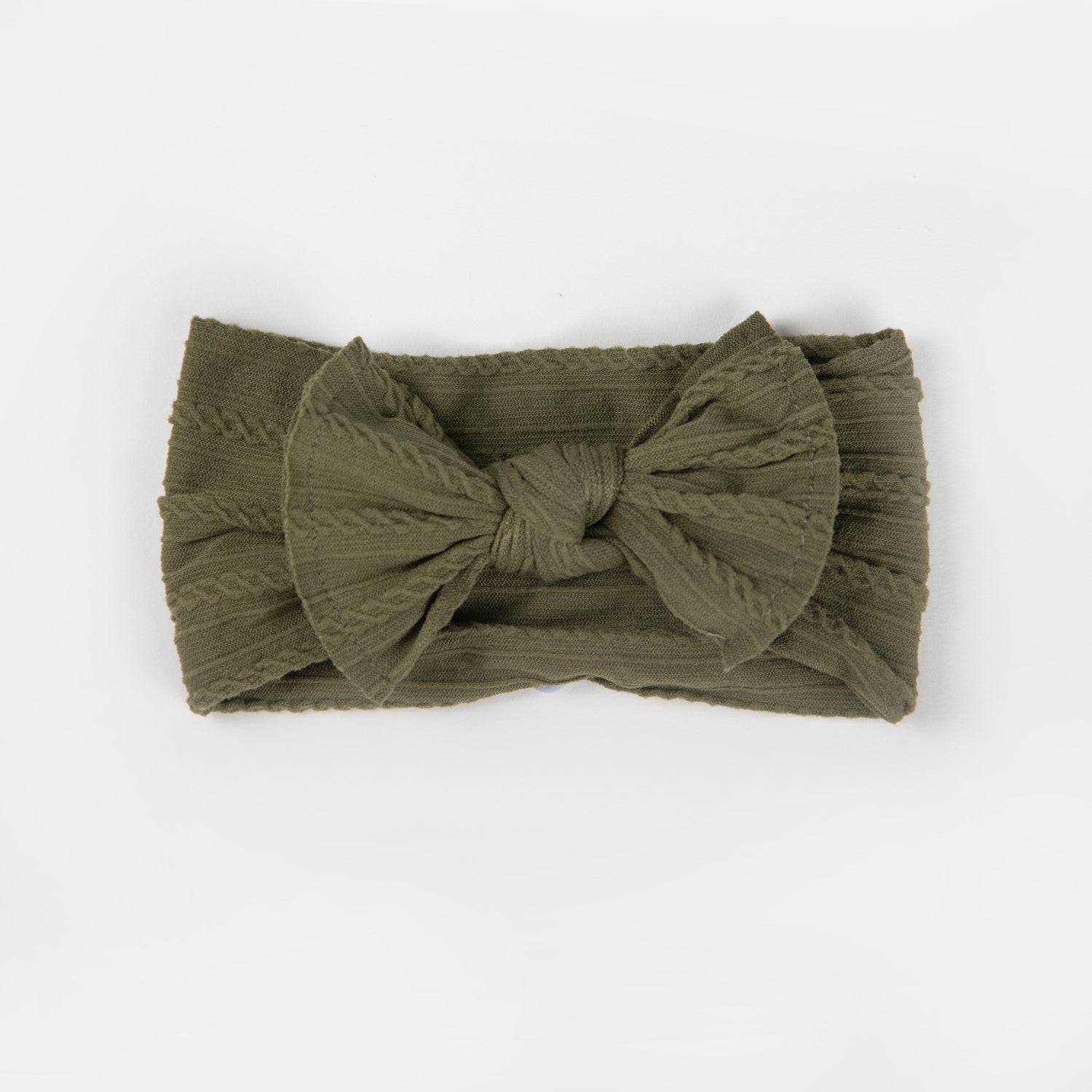 Wild Kind Ayla Wide Bow Headband - Olive