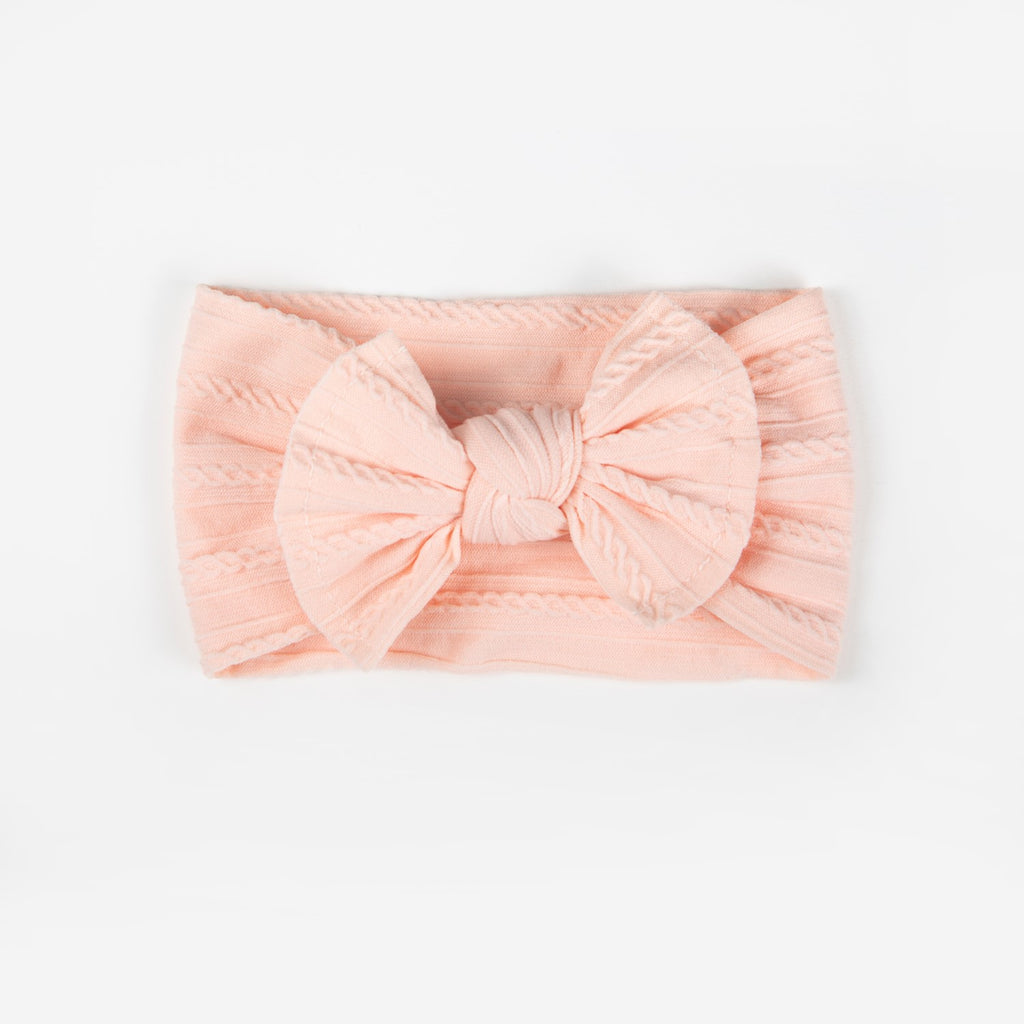 Ayla Wide Bow Headband - Pink Lemonade
