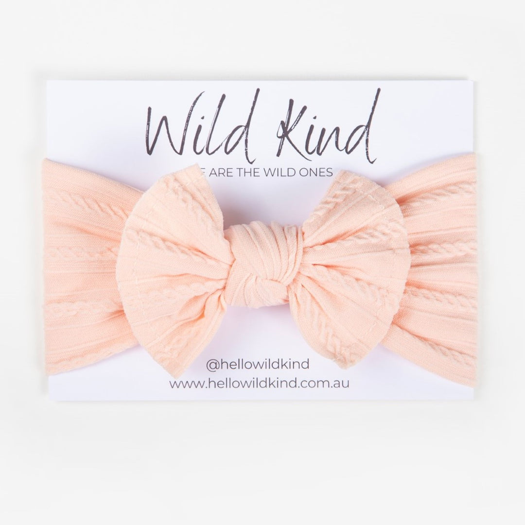 Wild Kind Ayla Wide Bow Headband - Pink Lemonade