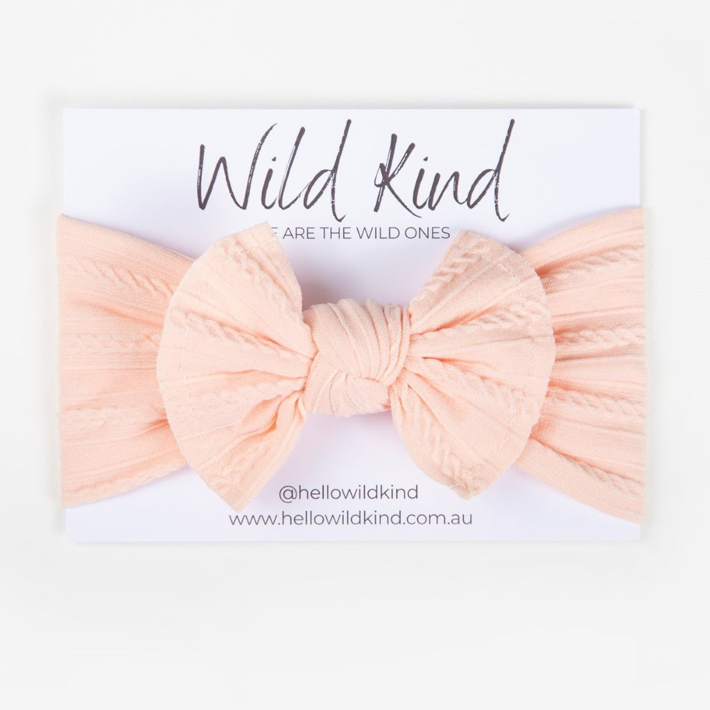 Ayla Wide Bow Headband - Pink Lemonade