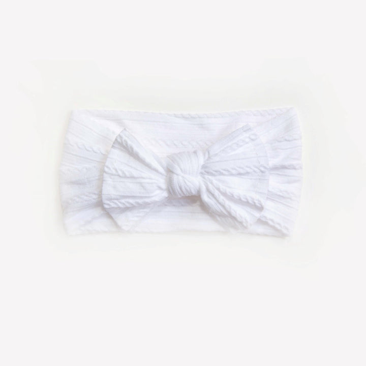 Wild Kind Ayla Wide Bow Headband - Snow