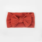 Ayla Wide Bow Headband - Terracotta