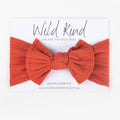 Ayla Wide Bow Headband - Terracotta