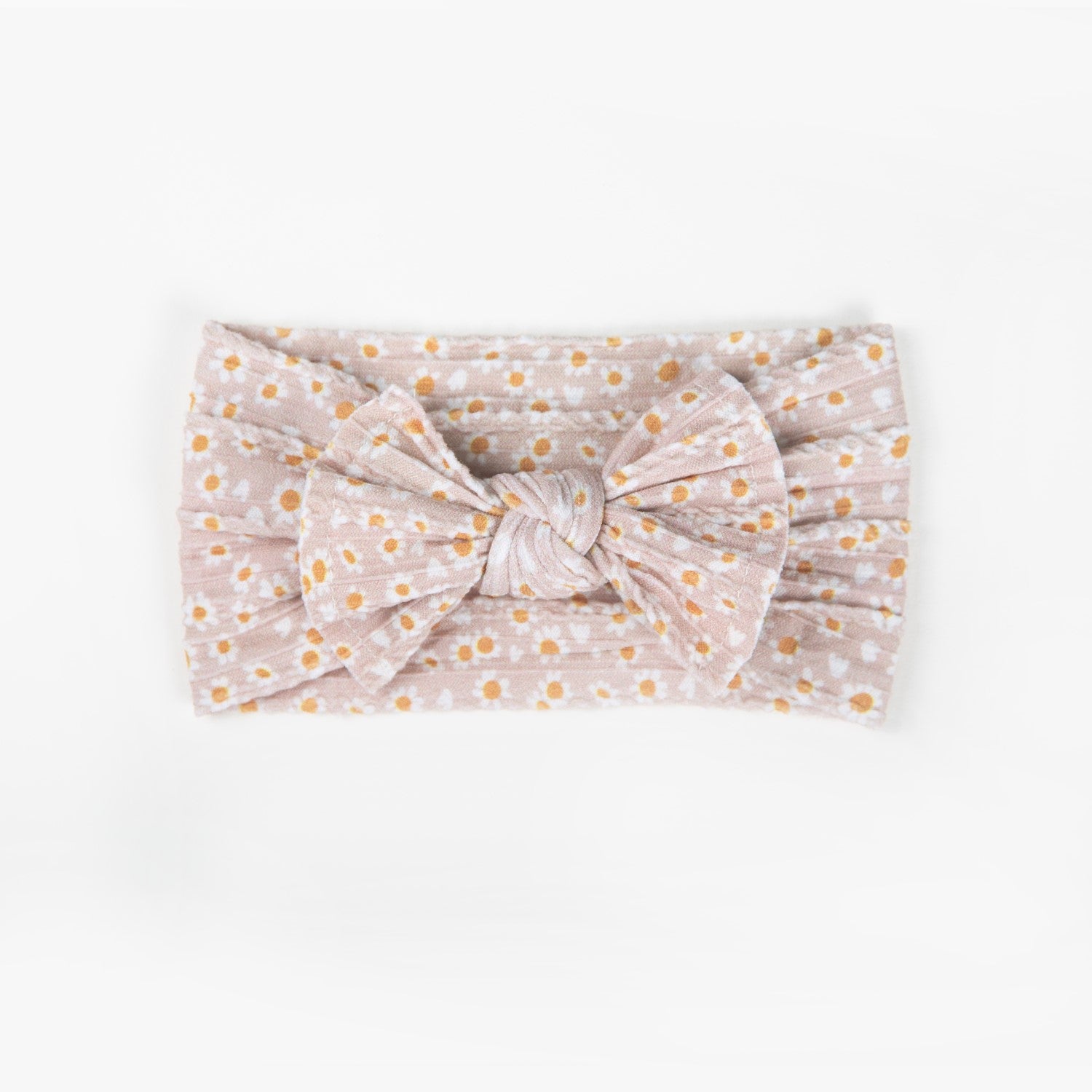 Ayla Wide Bow Headband - Taupe Floral