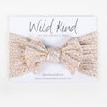 Ayla Wide Bow Headband - Taupe Floral