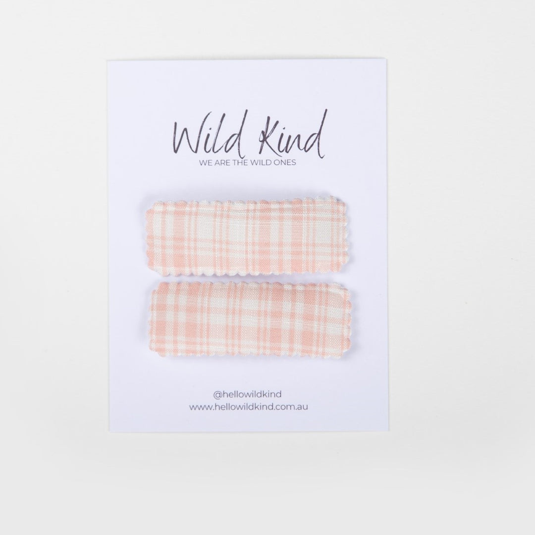 Wild Kind Agnes Hair Clips - Pink/White