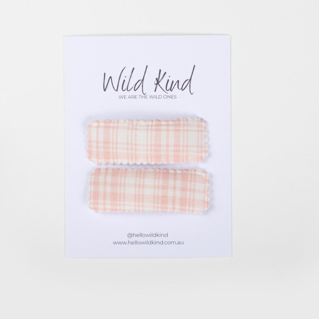 Agnes Hair Clips - Pink/White
