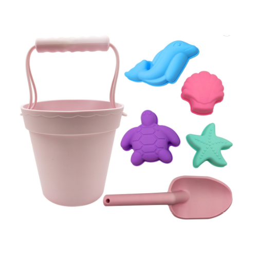 Silicone Bucket Play Set - Pink