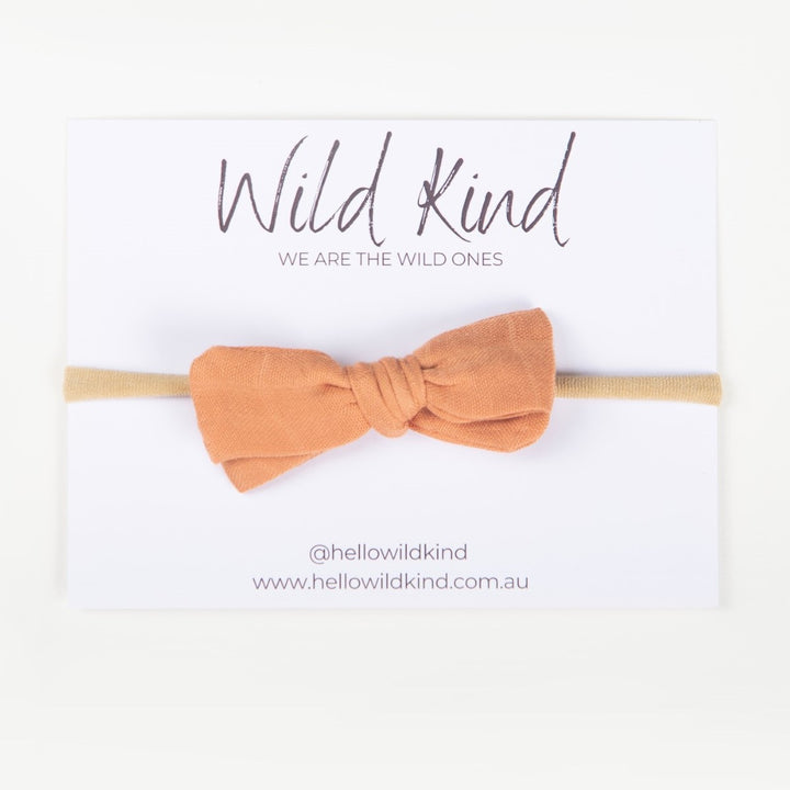 Wild Kind Dorothy Linen Bow Headband - Autumn