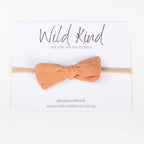 Dorothy Linen Bow Headband - Autumn
