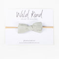 Dorothy Linen Bow Headband - Cloud