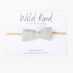 Dorothy Linen Bow Headband - Cloud