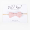 Dorothy Linen Bow Headband - Dusty Pink