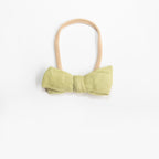 Dorothy Linen Bow Headband - Fern