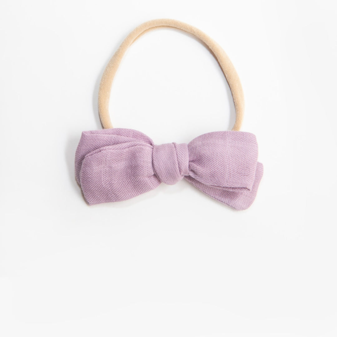 Wild Kind Dorothy Linen Bow Headband - Lavender