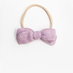 Dorothy Linen Bow Headband - Lavender