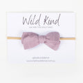 Dorothy Linen Bow Headband - Lavender