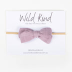 Dorothy Linen Bow Headband - Lavender