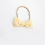 Dorothy Linen Bow Headband - Lemon
