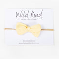 Dorothy Linen Bow Headband - Lemon
