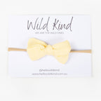 Dorothy Linen Bow Headband - Lemon