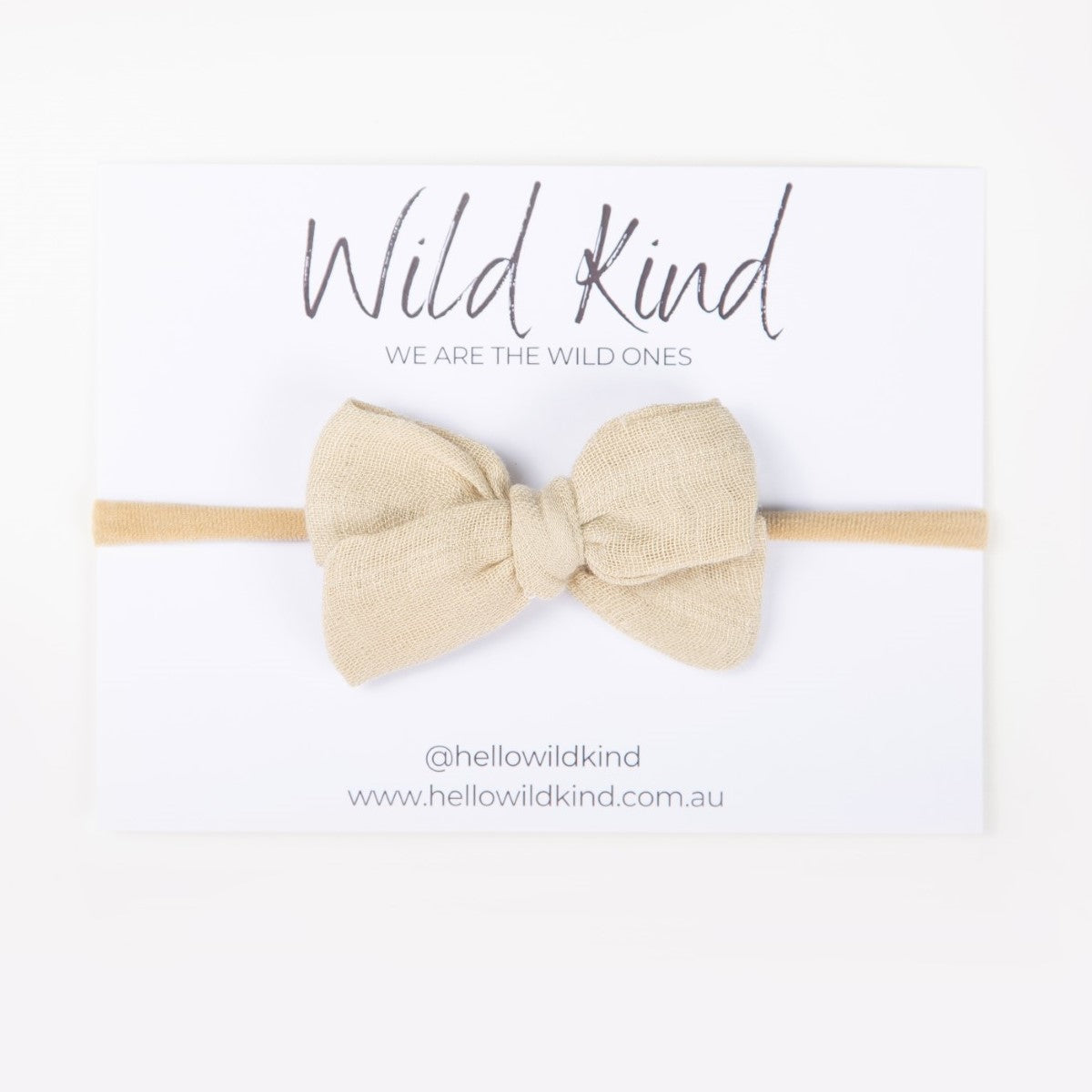 Dorothy Linen Bow Headband - Oatmeal