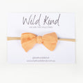 Dorothy Linen Bow Headband - Peach
