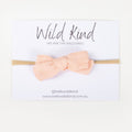 Dorothy Linen Bow Headband - Pink Lemonade