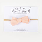 Dorothy Linen Bow Headband - Pink Lemonade