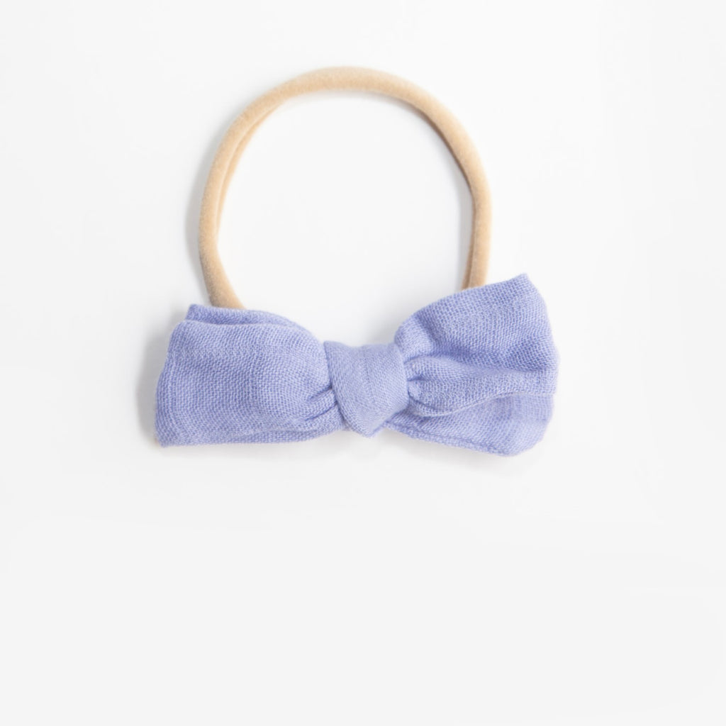 Wild Kind Dorothy Linen Bow Headband - Periwinkle