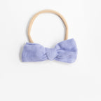 Dorothy Linen Bow Headband - Periwinkle