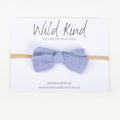 Dorothy Linen Bow Headband - Periwinkle